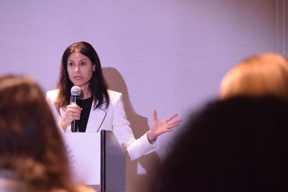 Michigan Attorney General Dana Nessel speaks at the National Press Foundation 2024 Elections...