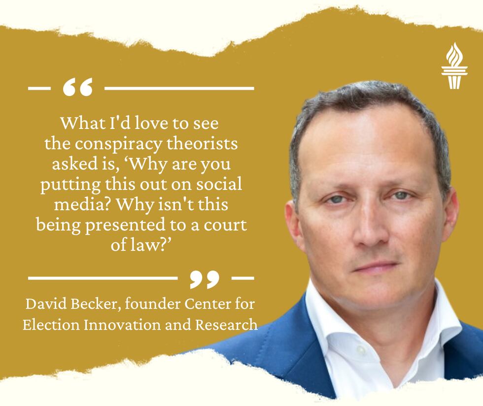 David Becker, founder Center for Election Innovation and Research